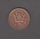 Barbados 1973.  1 Cent. National arms. Trident. KM# 10 — photo 2