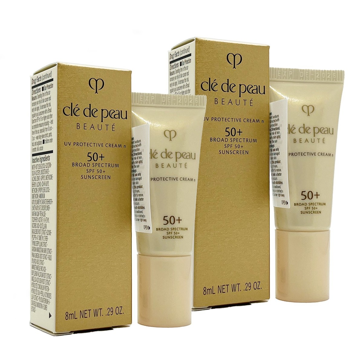 2 pack - Cle de Peau Beaute UV Protective Cream SPF 50+ 8ml