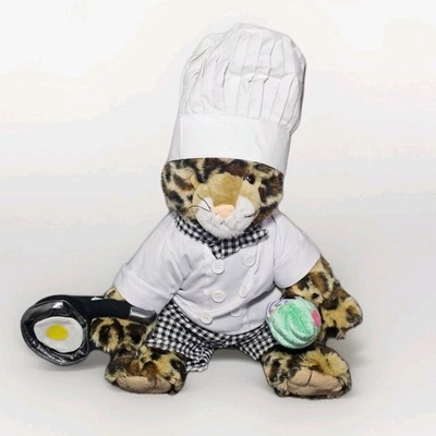 Build A Bear Leopard Gepard Katze Plüsch & Koch Outfit Bratpfanne Handgelenk Stofftier