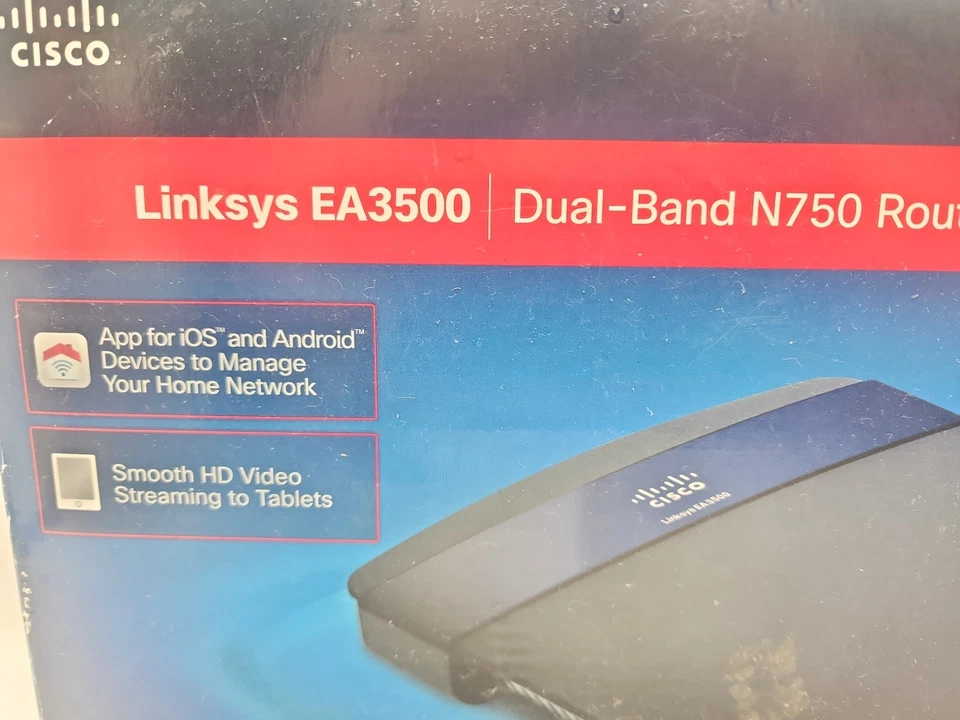 Cisco Linksys EA3500 Dual Band N750 Router With Gigabit And USB App Enabled - Image 2 of 4
