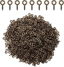 1000 Pcs Small Eye Pins Screws Jewelry Making Eyelets Pins for Craft Bronze 10 x