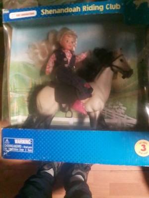 Vintage 1993 Kid Kore Shenandoah Riding Club Katie & Midnight Doll Horse Set NIB