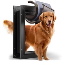 3-Flap Dog Door, All Aluminum Alloy Large Doggy Door Doggie door for Wall, Heavy