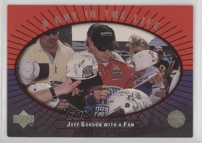 1999 Upper Deck Road to the Cup A Day in Life Jeff Gordon with Fan #JG1 HOF 10c7