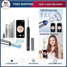 Ear Wax Removal Kit with Camera 1296P HD Otoscope, 6 LED Ear Cleaner for iPhone
