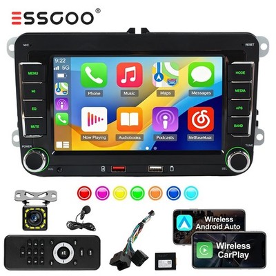 Für VW Golf 5 6 Plus Touran Caddy Jetta Autoradio Carplay Android Auto KAM AM BT