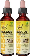 2 PACK, 0.7 fl oz (20mL) EACH bottle,  Bach RESCUE REMEDY Dropper Orange Mango