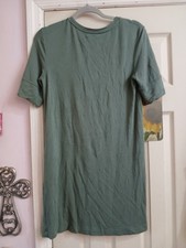 Lou & Grey Women's XS T-shirt Dress Green Casual Comfy Stretch Basic Jersey