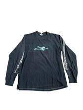 Vintage 90s Snap On Tools Long Sleeve Wrench 3D Size M Sleeve Hit Single Stitch