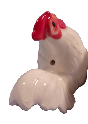 / [x]Chicken L*156.A -55.335.1  -Ceramic White Rooster Pie Bird - Picture 5 of 7