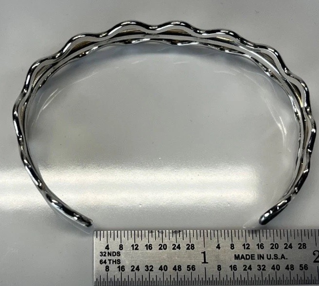 Waved Cuff Bracelet Solid 925 Sterling Silver - image 5