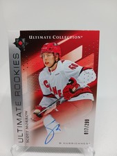 2024-25 UD Ultimate Collection #148 Scott Morrow Auto RC /299 Hurricanes