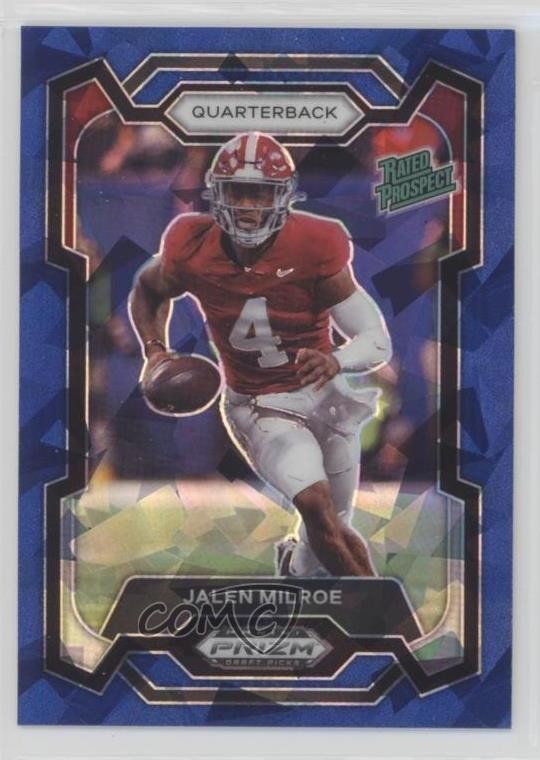 2024 Panini Prizm Draft Picks Blue Ice Prizm 17/99 Jalen Milroe #122 rf2