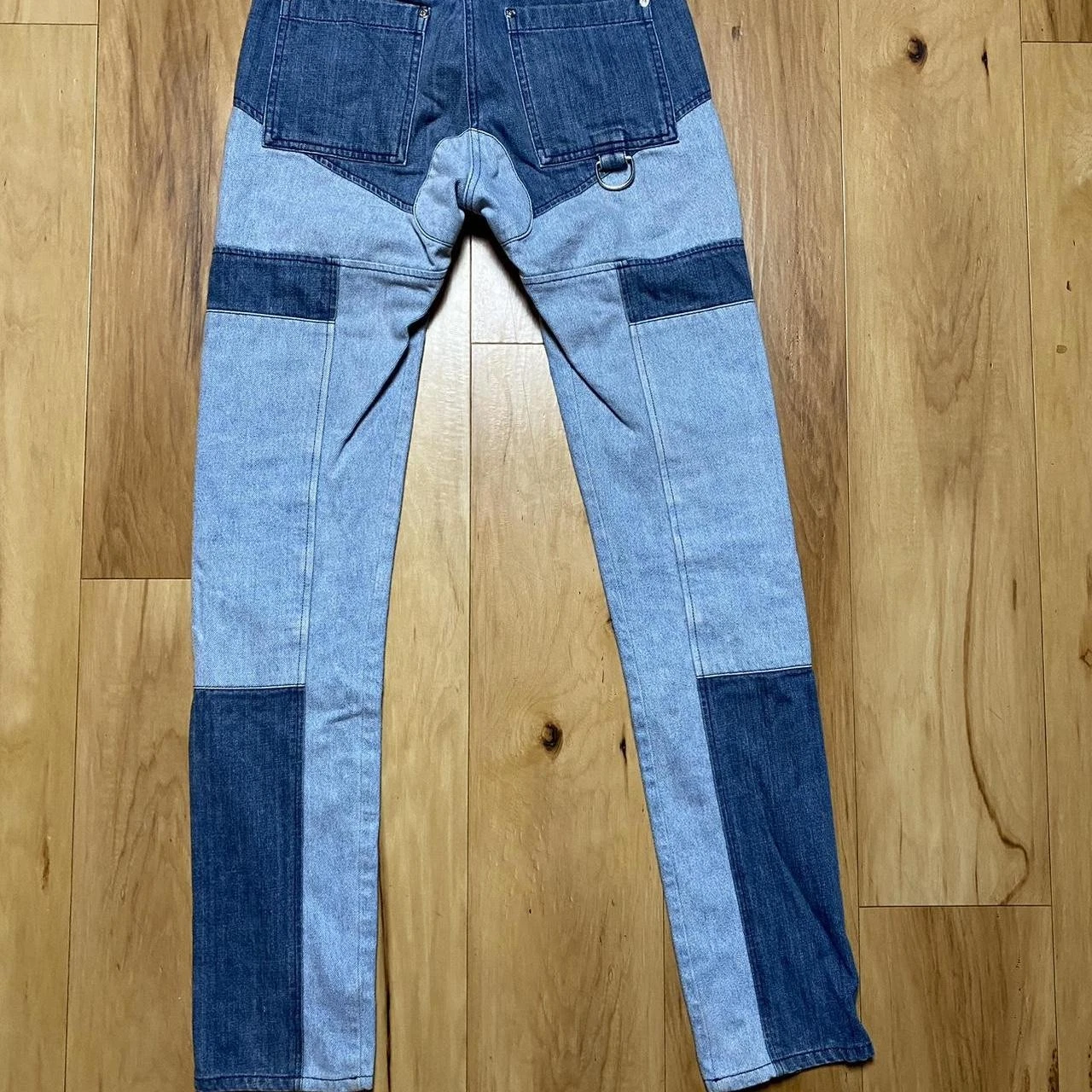 HBA (HOOD BY AIR) Jeans denim blu Hood By Air Ss 2014 uomo "Hba" con pannelli logo 28X32