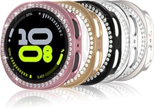 5 Pieces Bling Crystal Design HD Protective Case for Samsung Galaxy Watch 8 44mm
