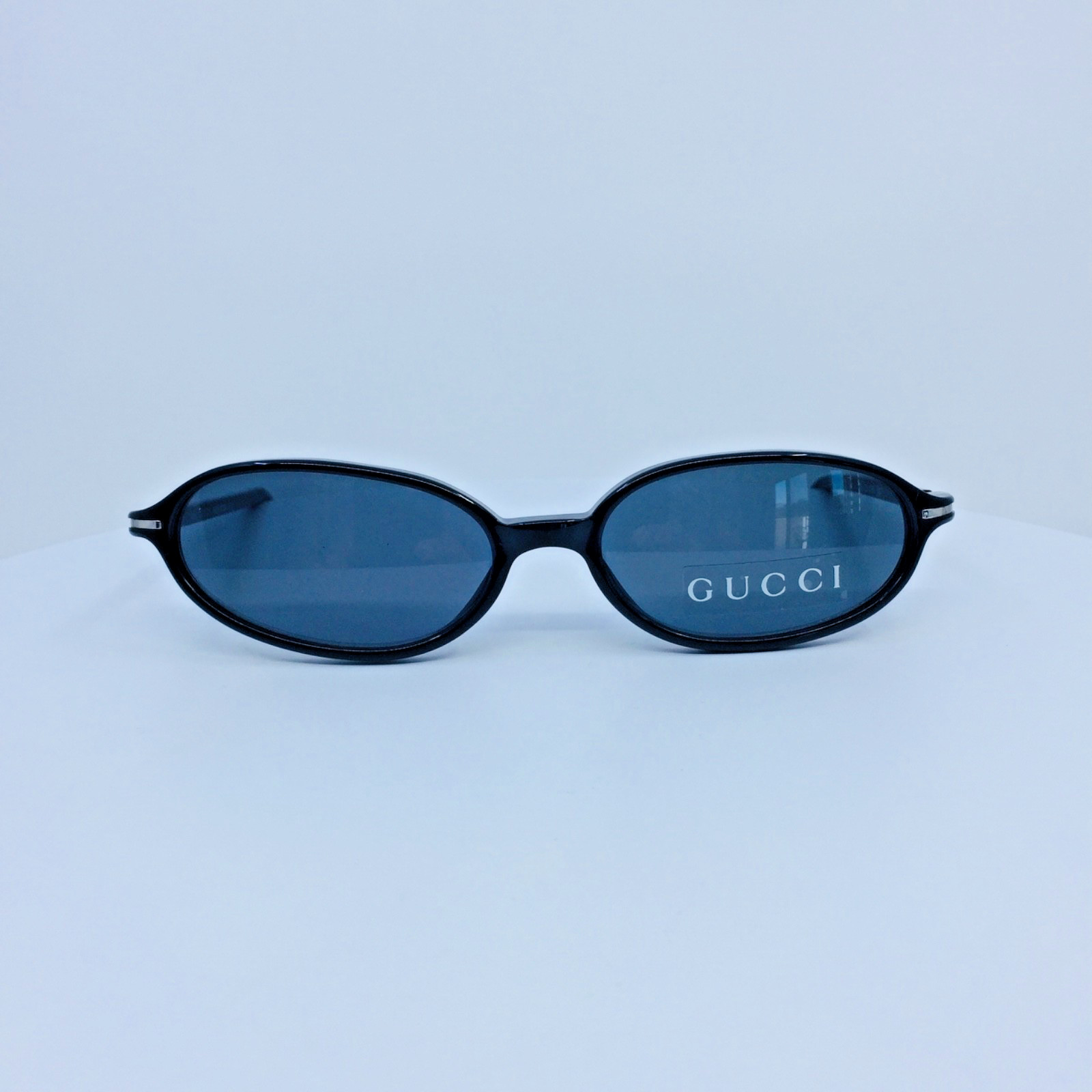 New Vintage GUCCI 2460 Sunglasses GG 2460 C. 807 Shiny Black 48-15mm Made Italy
