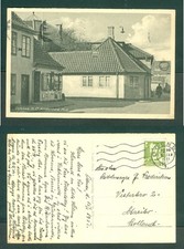 Denmark.1951 Postcard. Used. H.C. Andersen s House, Odense 15 Ore King. Adr.