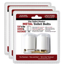 Metal Toilet Master Bolts 3-Pack 