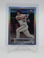 JAKSON REETZ 2022 TOPPS CHROME REFRACTOR ROOKIE #157 BREWERS A Q2045