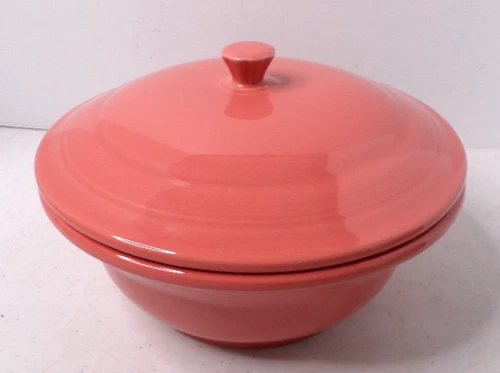 Flamingo Fiestaware Fiesta 2 Quart Covered Casserole w/ Lid HLC Homer Laughlin