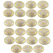 Initial Letters ABCDJS to Z Cowboy Rodeo Unisex Fashion Medium Gold Belt Buckles