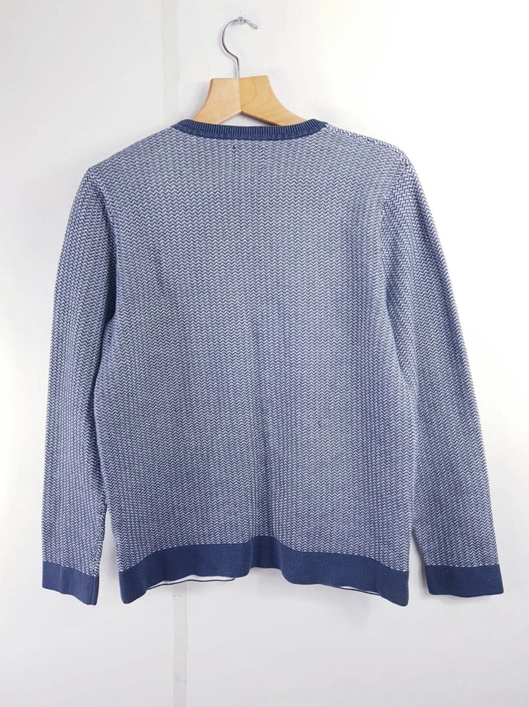 BURTON MENSWEAR MENS JUMPER SIZE MEDIUM GREY WHITE LONG SLEEVE ROUND NECK image 5