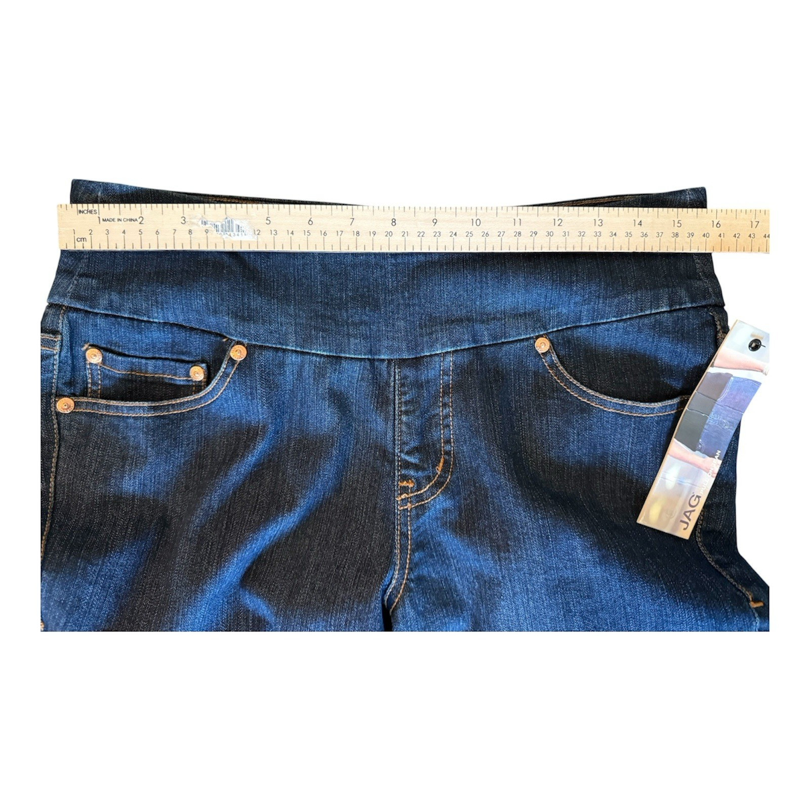 JAG JEANS Malia High Rise Slim Leg Pull-on Stretch NWT Dark Shadow Size 10