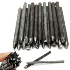 Set of 20Pcs Steel Punches Flower Punch Stamp Jewelry Jewelers Metal Work Tool