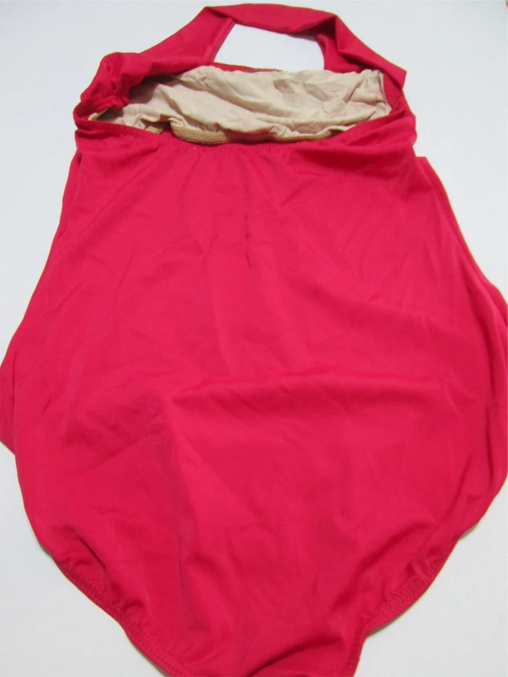 Купальник цельный женский Balera размер L красный беспроводной без подкладки с бретелью через шею эластичный плавательный - Изображение 2 из 4