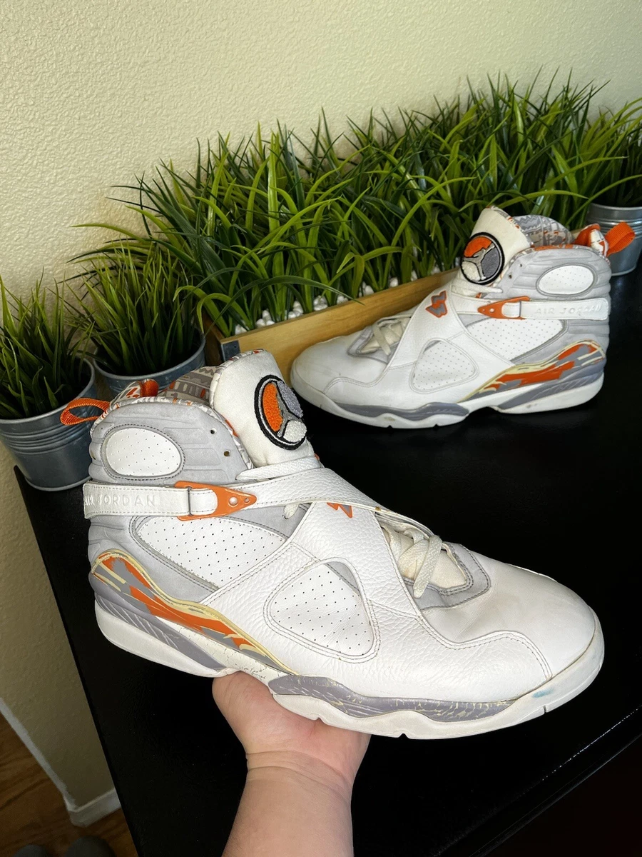 Air Jordan 8 Retro Orange White 305381 102 Mens Size 16 Rare Grail
