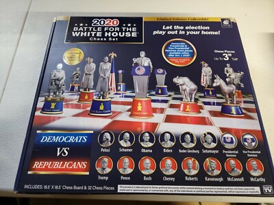 2020 Battle for White House Chess Set Board Game Republican Democrat President