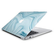 Skin Decal Wrap for Macbook Air 13 Inch 13" - Baby Blue Ice Swirl Marble