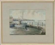 Ronald Carter - 20th Century Watercolour, Bembridge Harbour, Isle of Wight