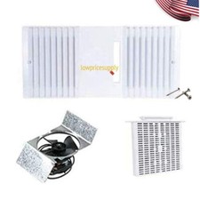 Rush Hampton/TekQuest CA-90 Ductless Exhaust Kit Fan, Grill, Filter - WHITE -NEW