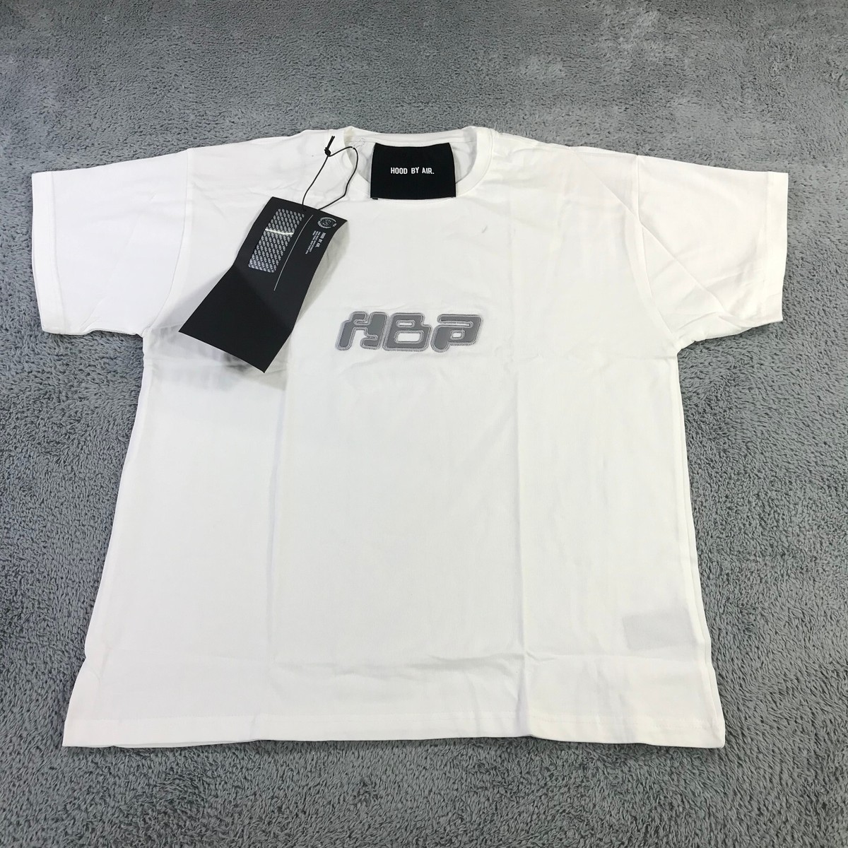 Hood By Air Shirt Mens Small HBA White Gray Screensaver Preppy Tee