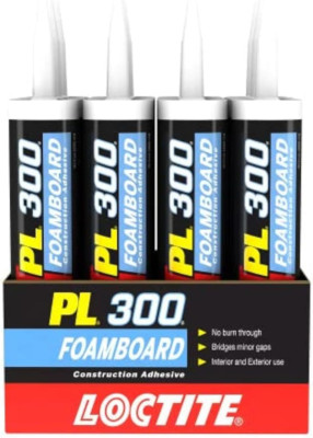 PL300 Foamboard Adhesive 10oz Cartridge, 12 Pack - Strong Bonding Solution