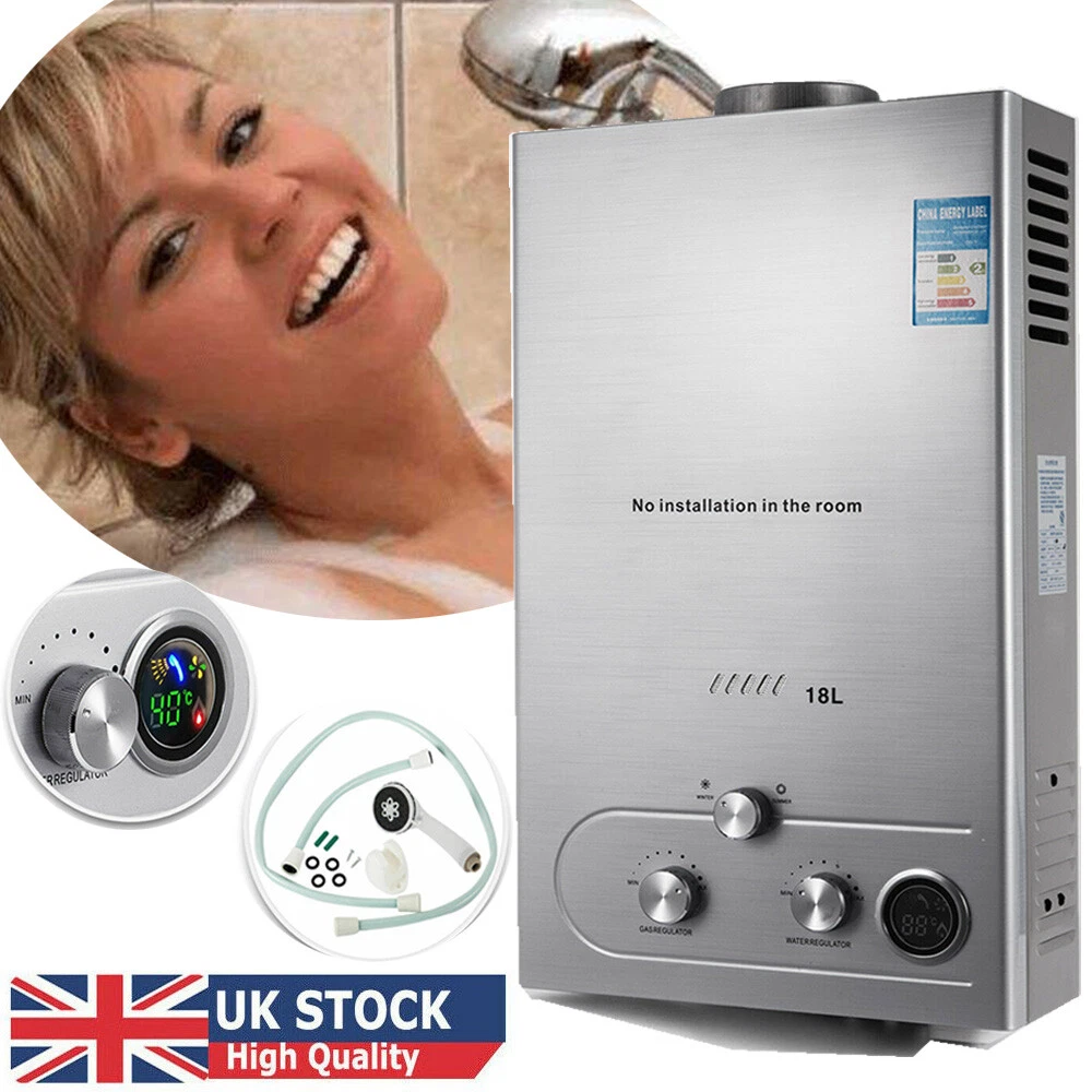 18L LPG Hot Water Heater Propane Gas Tankless Instant Boiler Shower Kit  Portable | eBay