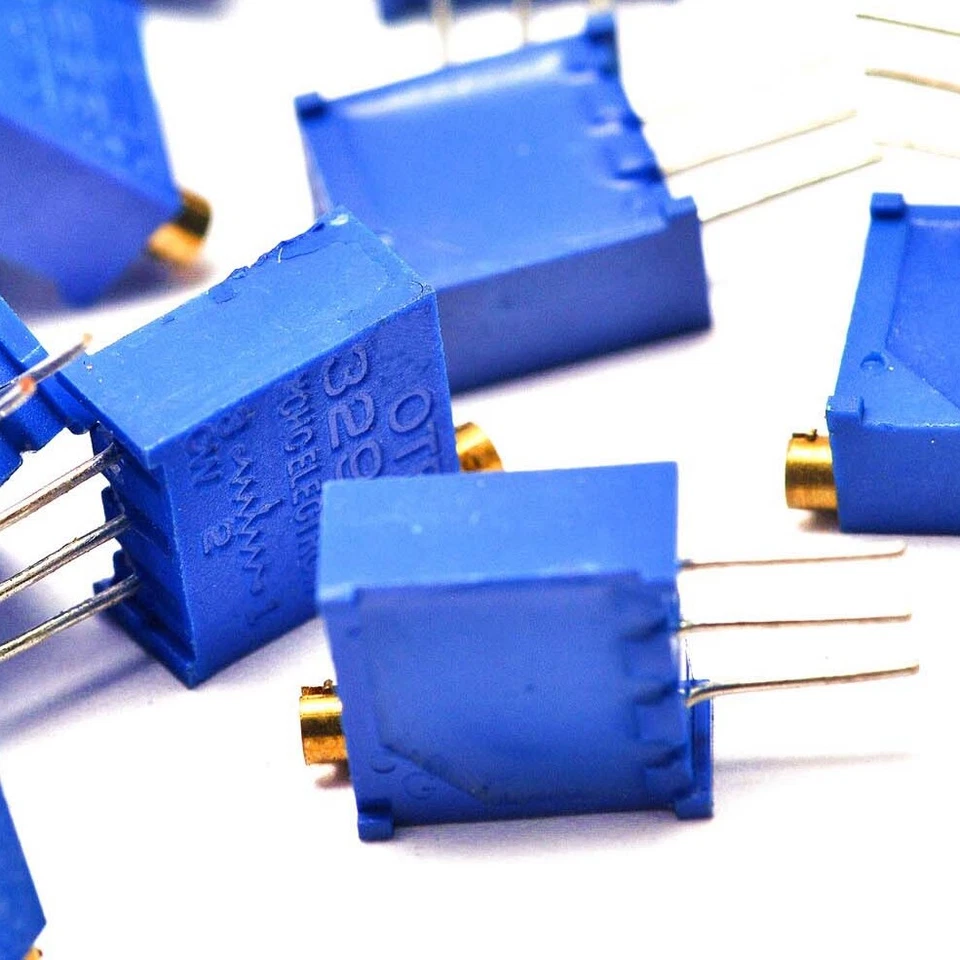 10 Stück 10K Ohm 103 3296W Präzisionstrimmer Multiturn Preset Top Potentiometer - Bild 2 von 3