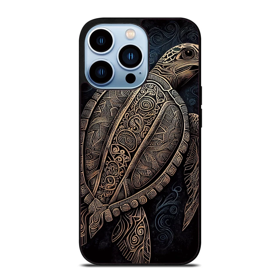 Phone Case sea turtle tattoo For iPhone 11 12 13 14 15 Pro Max Mini - Image 4 of 4