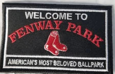 Welcome to Fenway Park Boston Red Sox Embroidered Patch approx 2.75x4"