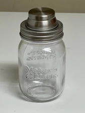 BRAND NEW Makers Mark Mason Jar Cocktail Shaker 16oz, COMPLETE