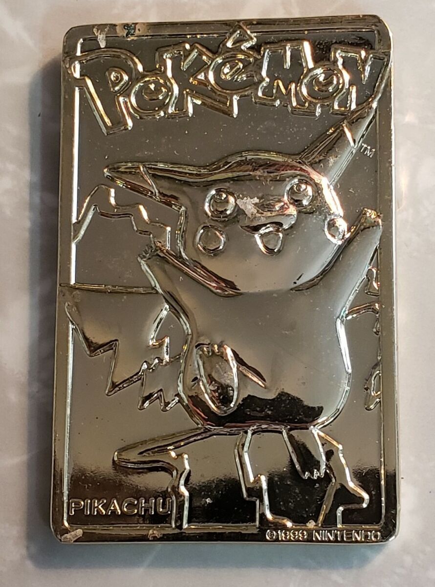 23K Gold Plated 1999 Burger King Pokemon PIKACHU Trading 23K Gold Plated 1999 Burger King Pokemon PIKACHU Trading