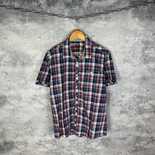 Men  s Napapijri Plaid Shirt Short Sleeve Cotton Multicolor Size L