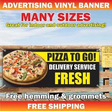 PIZZA TO GO DELIVERY SERVICE Advertising Banner Vinyl Mesh Sign Flag food buffet