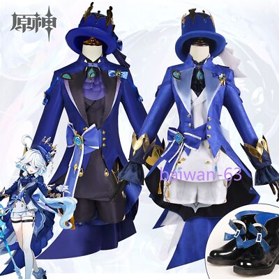 Game Genshin Impact Furina Fukaros Cos Costume All Accessories Complete Outfits