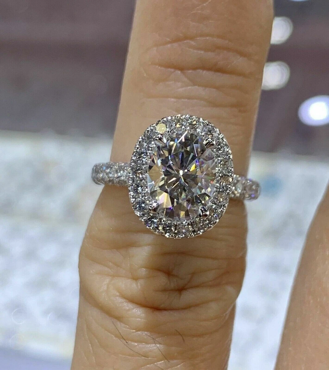 3 carat oval diamond ring deals