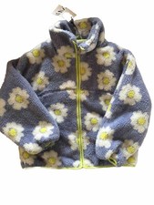 ZARA KIDS Floral Daisy Fleece Sherpa Jacket Sz 11-12
