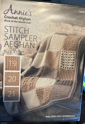 NEW Annie s Crochet Afghan Stitch Sampler Blocks 19 20 21 DVD  SEALED CAB078