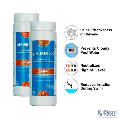 Rx Clear pH Minus Granular Sodium Bisulfate Swimming Pool Chemical - 6 lbs