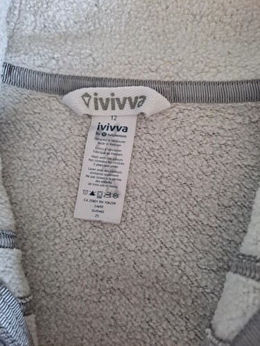 Ivivva Full Zip Running Athletic Hoodie Sweatshirt Jacket Girl's Size 12 Gray - Picture 6 of 8